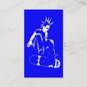 Skateboard punk visitkort