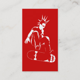 Skateboard punk visitkort
