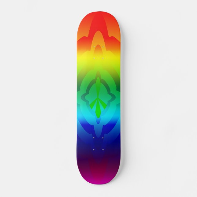 Skateboard, Rainbow Peace Symbol Mini Skateboard Bräda 18,7 Cm (Framsida)