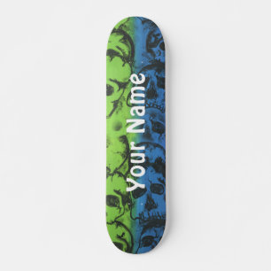 Skateboard - Rainbow Skull - Anpassa med ditt namn