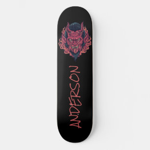 Skateboard Red Demon Head Djävulen Personlig 