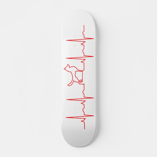 Skateboard Red Hund Heartslag (Framsida)