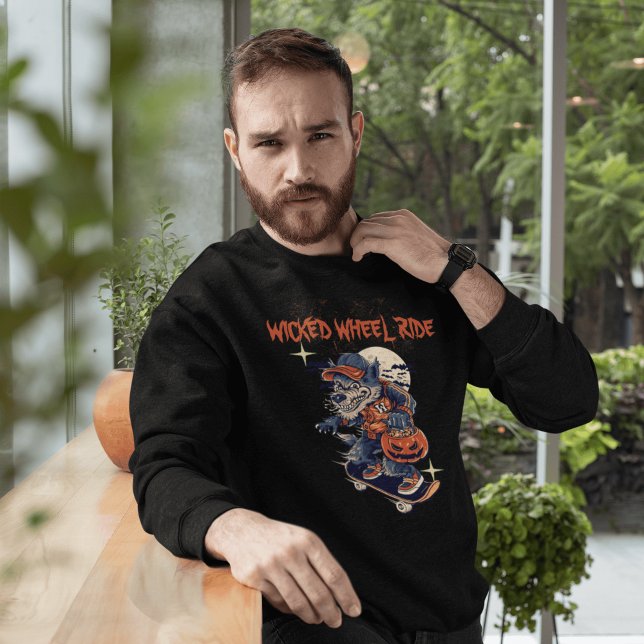 Skateboard-redskap med Wicked Wheel Ride för Natth T Shirt (Skapare uppladdad)