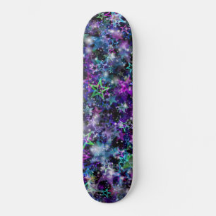 Skateboard, regnbågsstjärnor mini skateboard bräda 18,5 cm