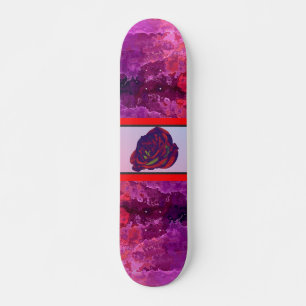 Skateboard röd ros