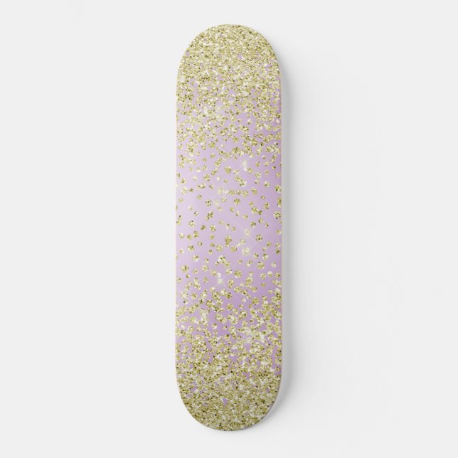 Skateboard rosa Gnistra Glitter (Framsida)