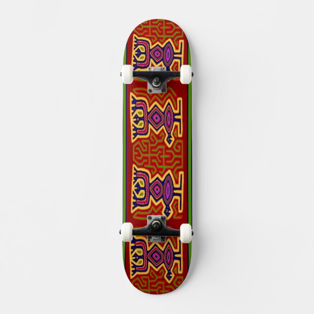 Skateboard San Blas Tribal Bräda 21,5 Cm (Framsida)