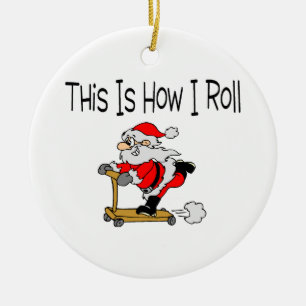 Skateboard Santa Julgransprydnad Keramik