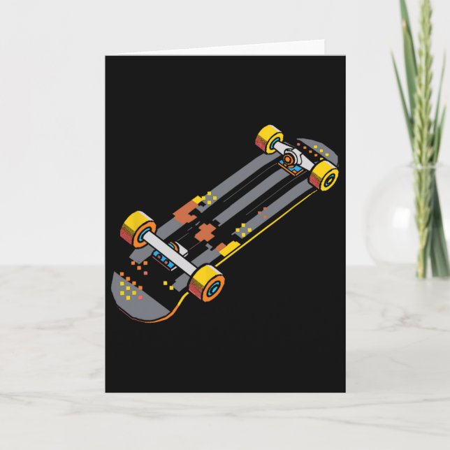 Skateboard Serietidningsstil Skateboardfantast  Kort (Framsida)