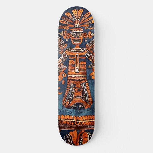 Skateboard Set Azteken Stil Mexico Mittelamer. (Framsida)