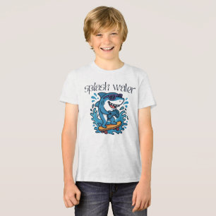 Skateboard Shark - Coola Shark with Sunglasses Rid T Shirt