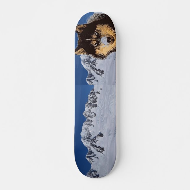 Skateboard siberian husky (Framsida)