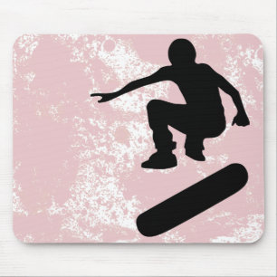 Skateboard, silhuetter. musmatta