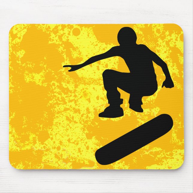 Skateboard, silhuetter. musmatta (Framsidan)