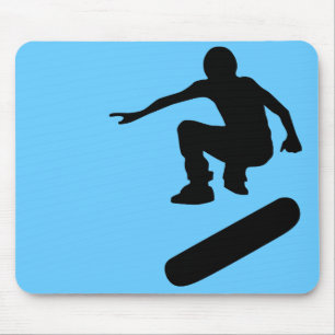 Skateboard, silhuetter. musmatta