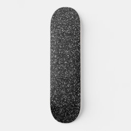 Skateboard silver glitter mönster
