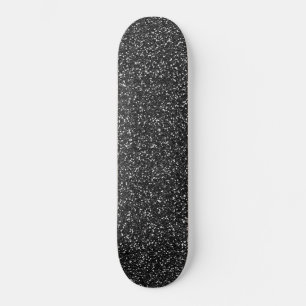 Skateboard silver glitter mönster
