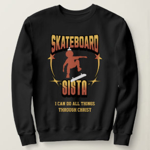 SKATEBOARD SISTA Afro Skateboarding Christian T Shirt