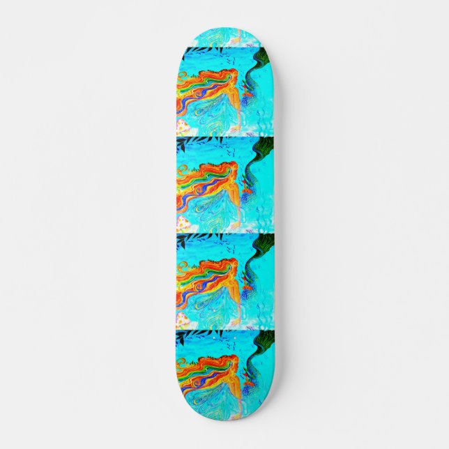 Skateboard sjöjungfruars bräda 19,5 cm (Framsida)
