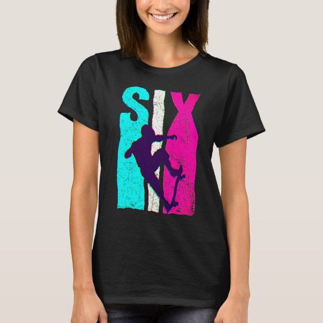 Skateboard Skateboard, 6e, 6 år gammal bi T Shirt (Framsida)