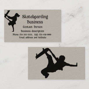 Skateboard Skateboarding Skater Visitkort