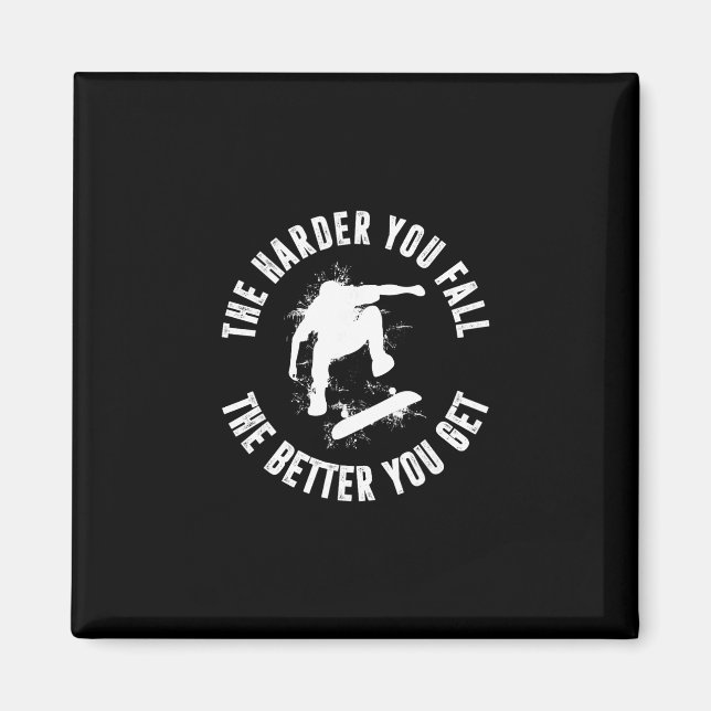 Skateboard Skateboardist - Skateboardåkande Skater Magnet (Framsidan)