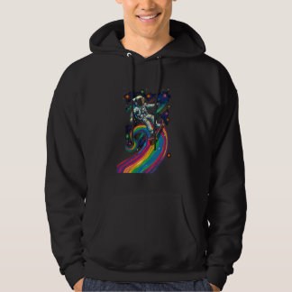 Skateboard Skater Galaxy Space Astronaut Skateboar Hoodie