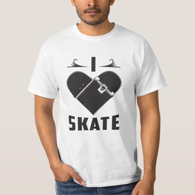 Skateboard Skater Kickflip Skating Funny Gift Idea T Shirt (Framsida)