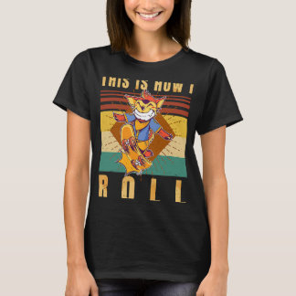 Skateboard-Skater Så här rullar jag Retro T Shirt