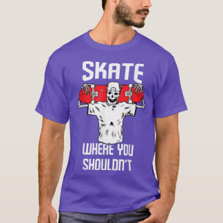 Skateboard Skater Skateboarding Manar Women Skelet T Shirt