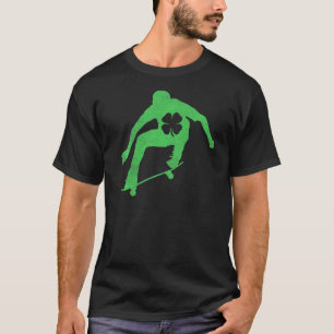 Skateboard Skater St patrick's day Irish Saint Pa T Shirt
