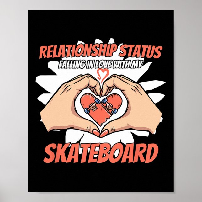 Skateboard Skating Skateboarding Skater Complicate Poster (Framsidan)
