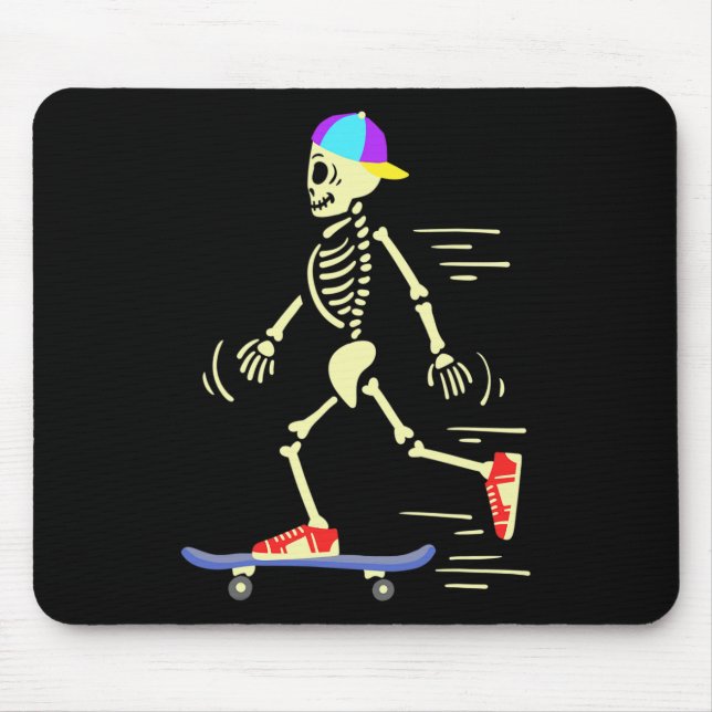 Skateboard Skelett Skateboardåkning  Musmatta (Framsidan)
