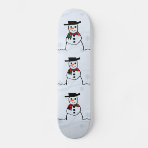 Skateboard snögubbe