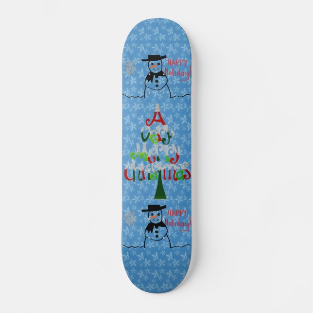 Skateboard snögubbe bräda 19,5 cm (Framsida)