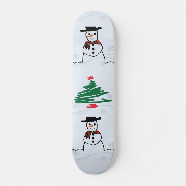 Skateboard snögubbe bräda 20,5 cm (Framsida)