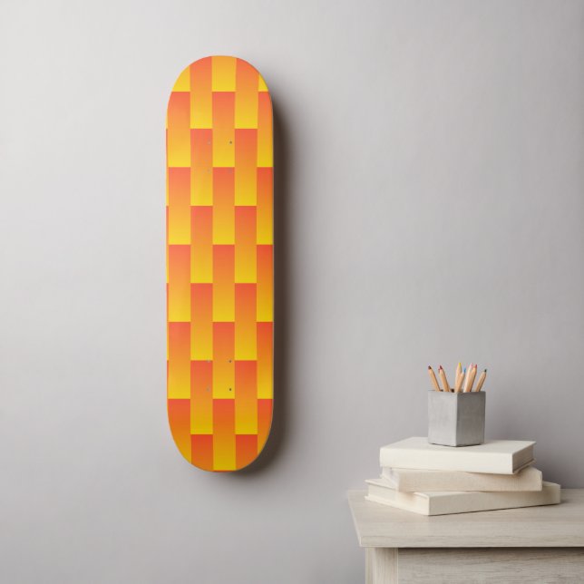 Skateboard, solnedgång mini skateboard bräda 18,5 cm (Väggkonst)