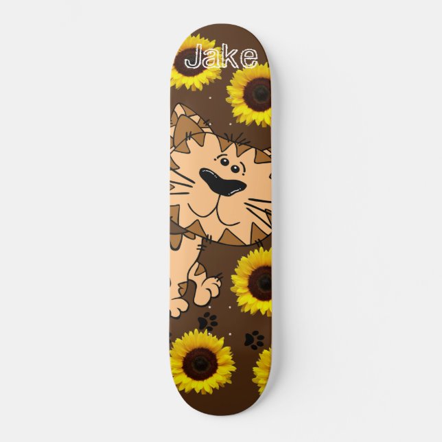 Skateboard Solros Kitten Cat (Framsida)