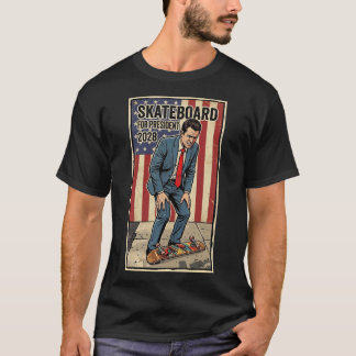 Skateboard som president 2028, politisk humor t shirt