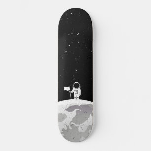 Skateboard Space Man Journey Måne Inslag