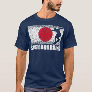 Skateboard Sport Japan Flag Japanese T Shirt