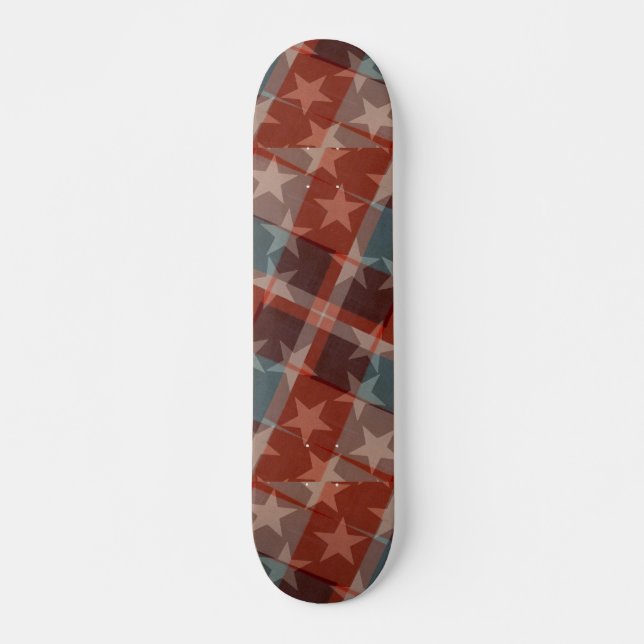 Skateboard stars och stripes bräda 20,5 cm (Framsida)