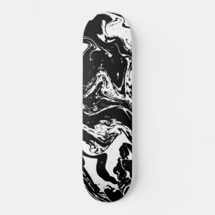 Skateboard Stil, svart och vit marble
