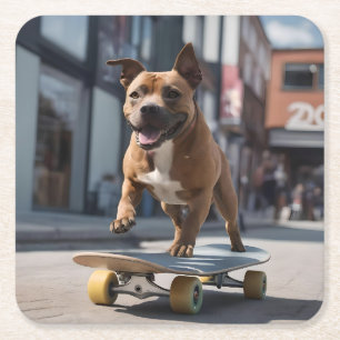 Skateboard Stunt: En stab vid förflyttning Underlägg Papper Kvadrat