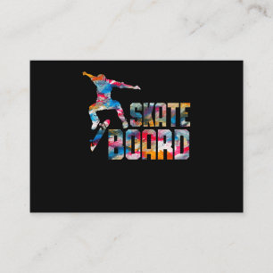 Skateboard Stunt Jump Boys Skateboarding Visitkort