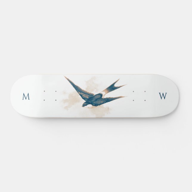 Skateboard Svälj av monogrammad barn (Horz)
