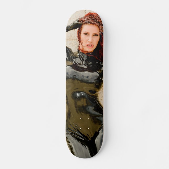 SKATEBOARD - svart latex - Bianca Beauchamp Bräda 20,5 Cm (Framsida)