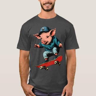 Skateboard T-Shirt, gris T Shirt