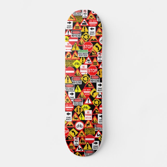 Skateboard Traffic Signations Bräda 21,5 Cm (Framsida)
