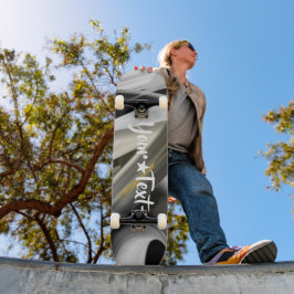 Skateboard Trend Abstrakt Art Black White Guld